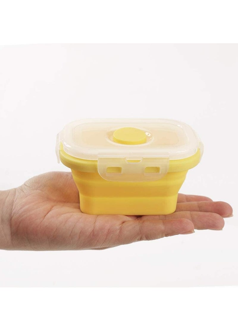 Oasisgalore Collapsible Silicone Food Containers with Snap Lids, Stackable, Space Saving,150 ml, 4 Packs - Image 4