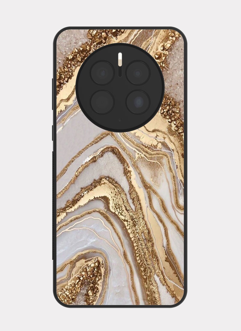 بكسلات كفر هواوي ميت 50 برو رخامي ذهبي بيج - Image 1