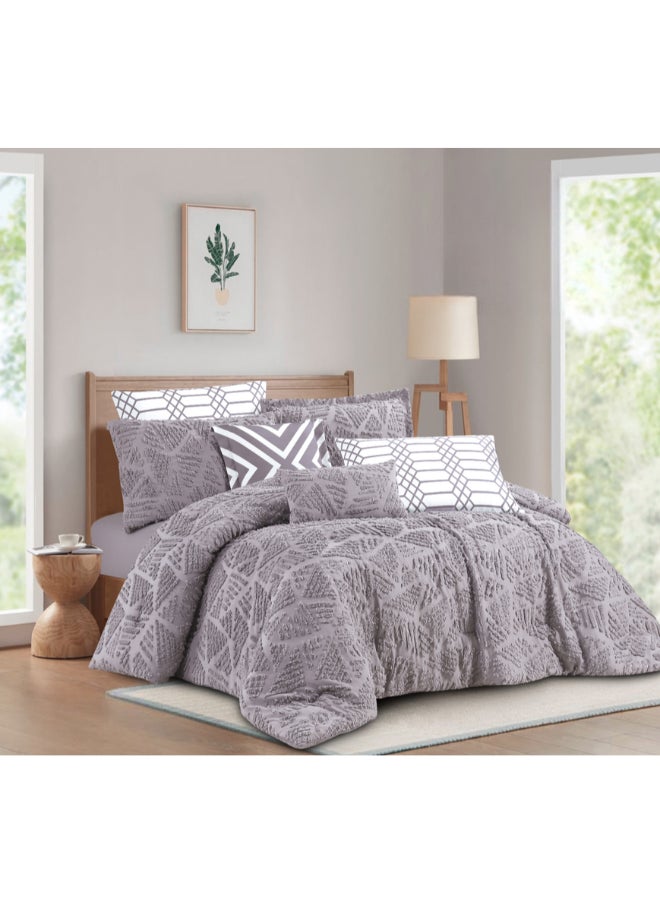 LEVORE - Quilt Set From Levore With A Durable And Soft Fabric And A Modern And Distinctive Pattern That Satisfies All Tastes 8 Pieces King Size - Image 1