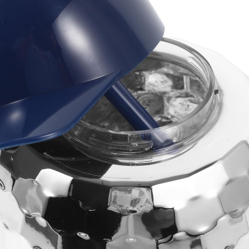 600ml Electroplated Disco Tumbler with Straw and Baseball Lid For Party - Image 5