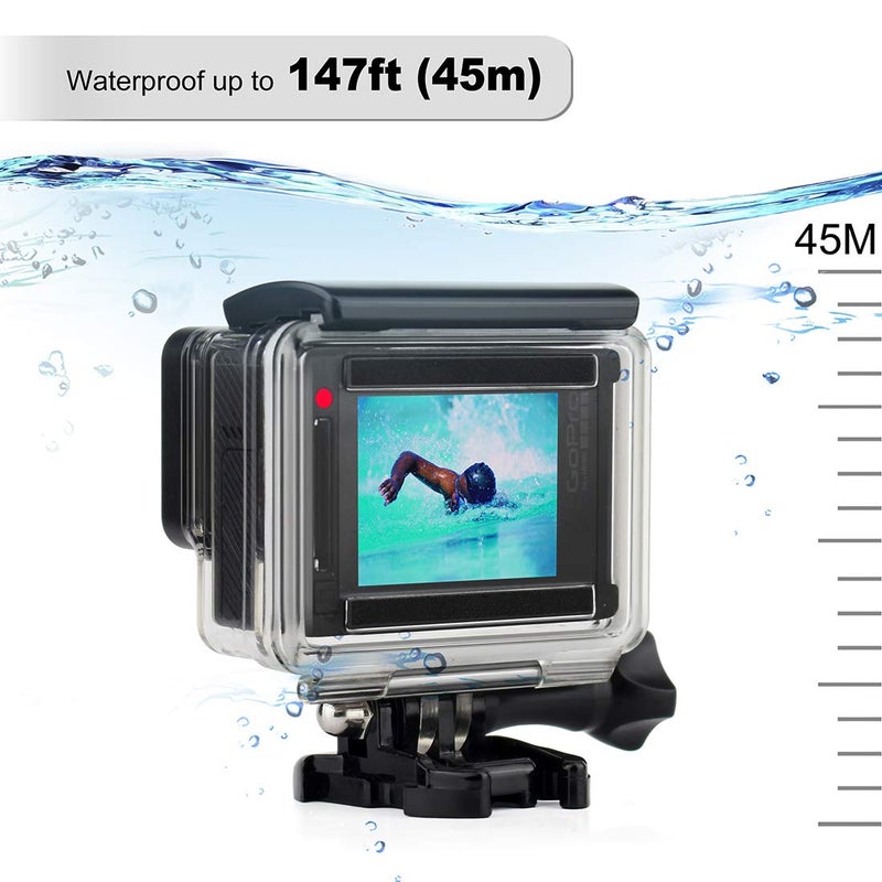 Gepuly Waterproof Housing Case For Gopro Hero 4  Hero 3+  Hero 3 Underwater Photography - Waterproof Up To 131 Ft (40M) - With Quick Release Mount  Thumb Screw - Image 3