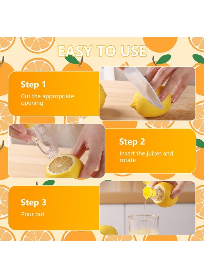 سونسر عصارة حمضيات يدوية، عصارة ليمون بغطاء لولبي مع مصفاة وفوهة مدمجة، طقم من قطعتين، أصفر وأخضر - Image 3