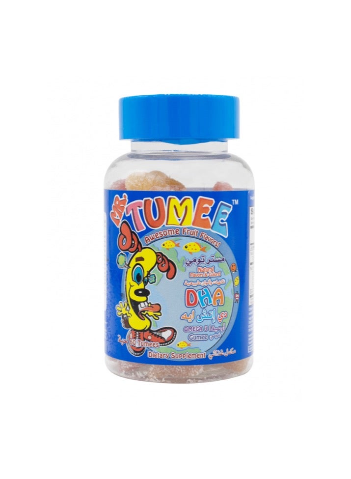 MR.TUMEE Dietary Supplement for Children and Adults Omega 3 + Vitamin D Gelatin Free Chewable Dietary Supplement, Natural Flavors and Colors, 60 Vitamins - Image 2