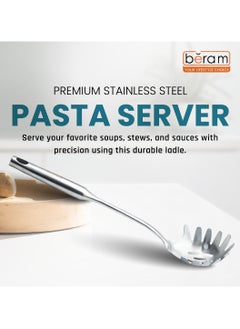 Beram Stainless Steel Pasta Server, Cooking Utensil, Kitchen Tool, Spatula, Cooking Spoon, Food Grade, Compact, Lightweight, Spaghetti and Noodle Clamps  - Image 2
