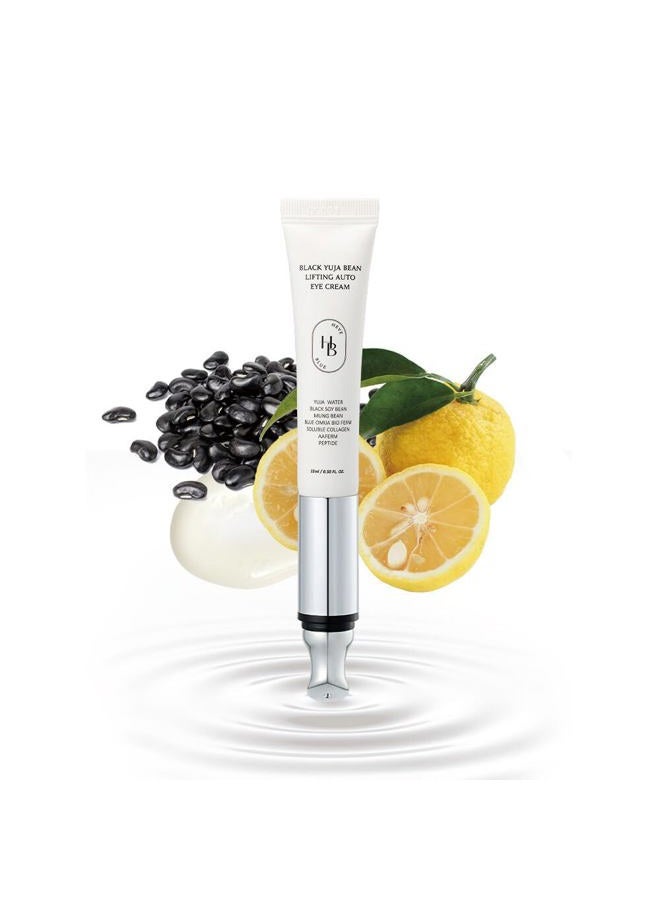 HEVEBLUE Black Yuja Bean Lifting Auto Eye Cream - Sensitive Skin, Vegan, Hypoallergenic, Korean Skincare, Wrinkle Care Device, Vibration Face Massage, Anti Aging, Collagen, Vibrating - Image 1