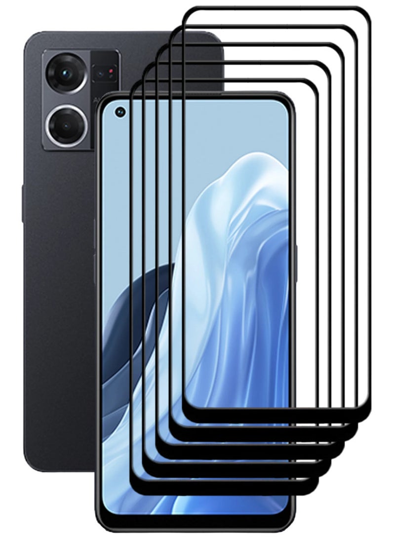 ACLIX 5 Pieces Antistatic ESD Dustproof Premium Quality High Definition Tempered Glass Screen Protector Designed For Oppo Reno7 - Image 1