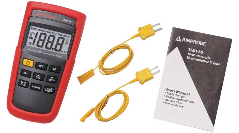 Amprobe TMD-50 K-Type Thermocouple Thermometer with Dual Input and Backlit LCD - Image 3