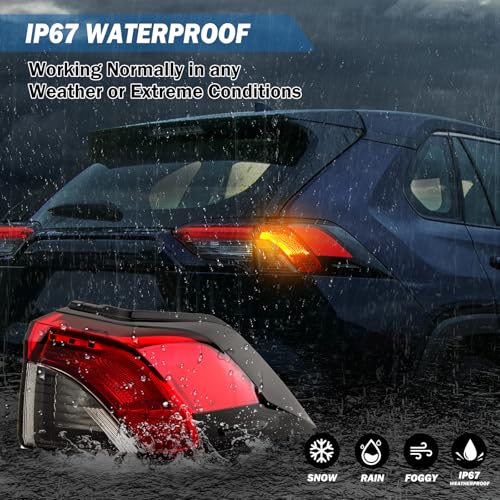 Clidr Tail Light for Toyota RAV4 2019 2020 2021 2022 2023 2024 Outer Rear Brake Lamp Replace# 81560-0R090 TO2805148 Passenger Side (Right) - Image 4