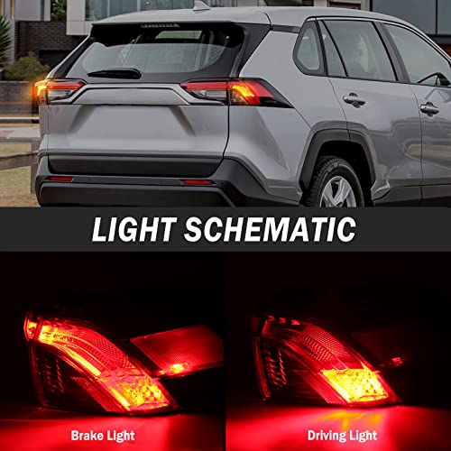 Clidr Tail Light for Toyota RAV4 2019 2020 2021 2022 2023 2024 Outer Rear Brake Lamp Replace# 81560-0R090 TO2805148 Passenger Side (Right) - Image 3