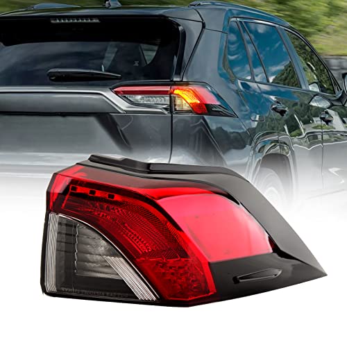 Clidr Tail Light for Toyota RAV4 2019 2020 2021 2022 2023 2024 Outer Rear Brake Lamp Replace# 81560-0R090 TO2805148 Passenger Side (Right) - Image 1