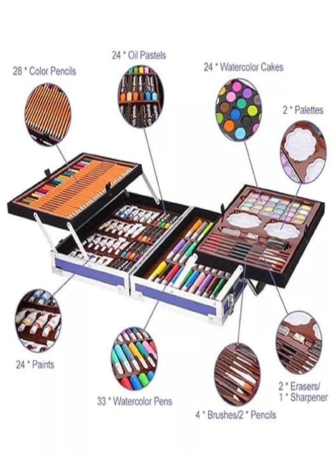 Neel Unicorn 145 Pieces Art & Craft Painting Box - Suitcase Shape Art, Painting- Sketching, Stationary, Water Colors Vanity Box - All in 1 Art Case Children Birthday Gift - Image 3