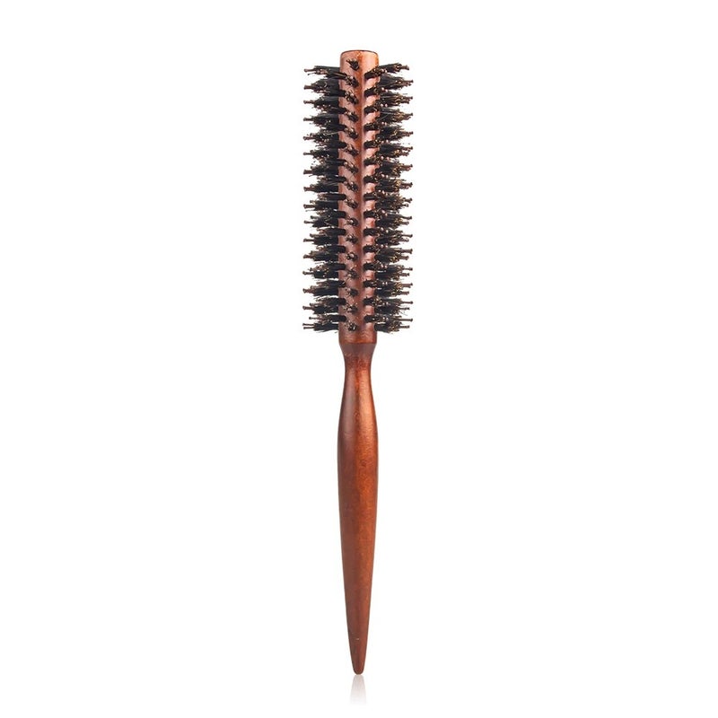 Bluejw Hot Sale Salon Styling Tool Boar Bristle Mixed Nylon Taper Shank Wood Hair Brush - Brown Round Comb for Hairbrushes - Image 1