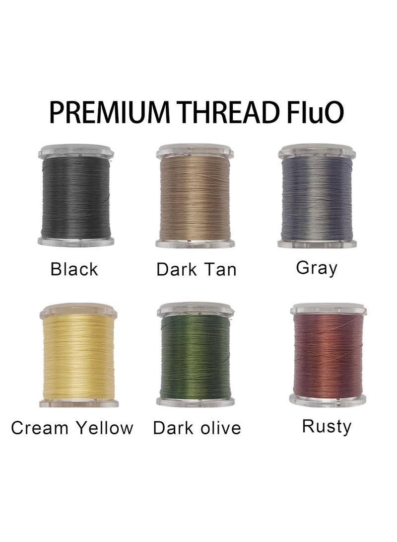 Riverruns Super Realistic Standard Thread 3/0,6/0,8/1,Twisted Thread, Body Thread Fly Tying Material Proudly from Europe Tie Flies Body 6 Color/Set Twisted Thread - Image 2