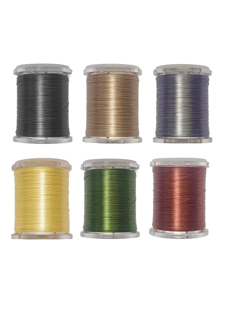 Riverruns Super Realistic Standard Thread 3/0,6/0,8/1,Twisted Thread, Body Thread Fly Tying Material Proudly from Europe Tie Flies Body 6 Color/Set Twisted Thread - Image 1