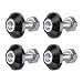 LHDOS 4PCS Motorcycle License Plate Bolts Aluminum Alloy Car Tag License Plate Screw Decorative Kit License Plate Frame Fastener Accessories for Most Motorcycles Cars Trucks Black - Image 2