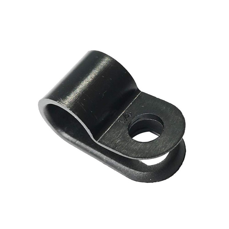 Alamic Cable Clamp R-Type Cable Clip Wire Clamp 1/4-inch Nylon Screw Mounting Cord Fastener Clips with Screws for Wire Management - 50 Pcs Cable Clamps + 50 Pcs Screws - Image 2