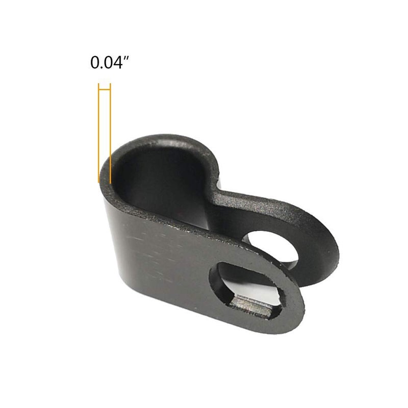 Alamic Cable Clamp R-Type Cable Clip Wire Clamp 1/4-inch Nylon Screw Mounting Cord Fastener Clips with Screws for Wire Management - 50 Pcs Cable Clamps + 50 Pcs Screws - Image 5