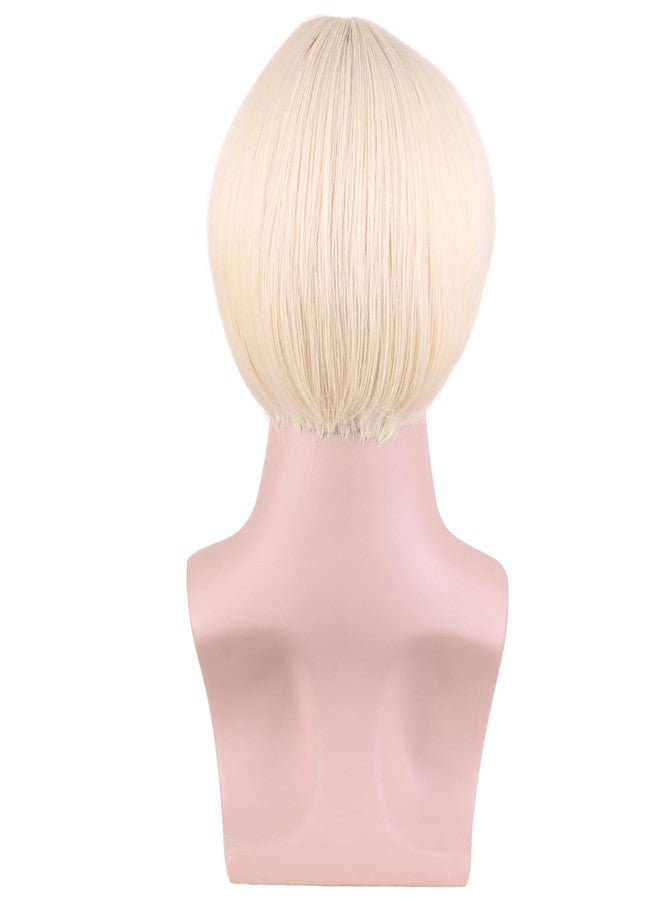 MAGQOO Short Mushroom Wig Men 60s 80s Bowl Cut Wigs Old Man Movie Party Halloween Vector Costume Anime Wig(Light Blonde) - Image 4
