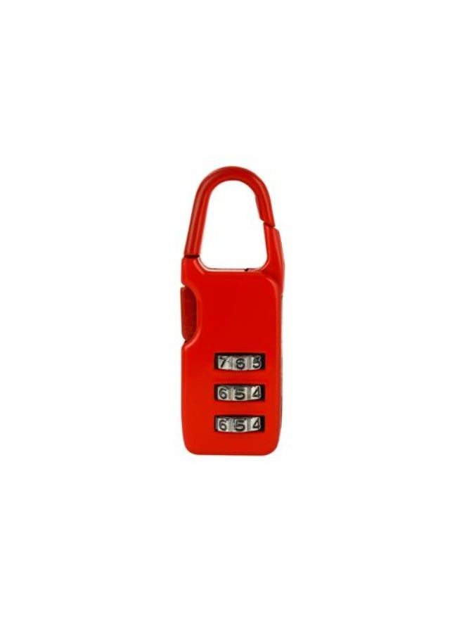 Epsilon 22mm 3-Digit Combination Padlock, Resettable Number Lock, Durable Mini Security Lock for Luggage, Backpack, Toolbox, Locker, Gate & Travel Use, Red - EPSL175 - Image 2