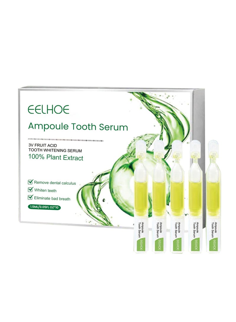 إيلهو 10 قطعة أمبولة مجموعة جوهر الأسنان إزالة حجر الأسنان تبييض الأسنان ، والقضاء على رائحة الفم الكريهة - Image 1