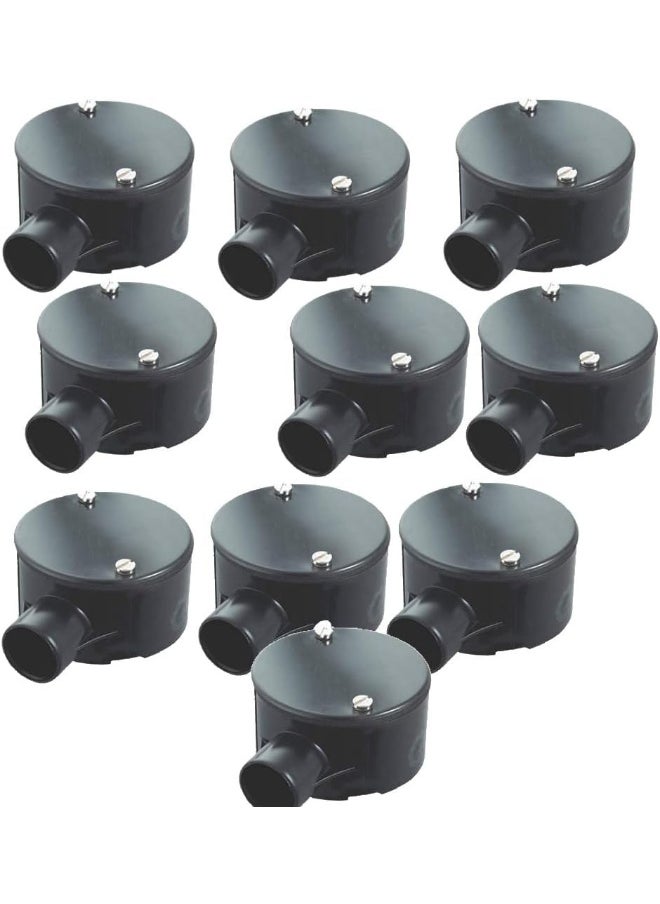 Biella Biella Pack Of 10 PVC Electrical Conduit Pipe & Fittings â€“ Durable, Corrosion-resistant Solution For Indoor And Outdoor Electrical Wiring And Cabling (Junction 1 Way, 20MM)  - Image 1