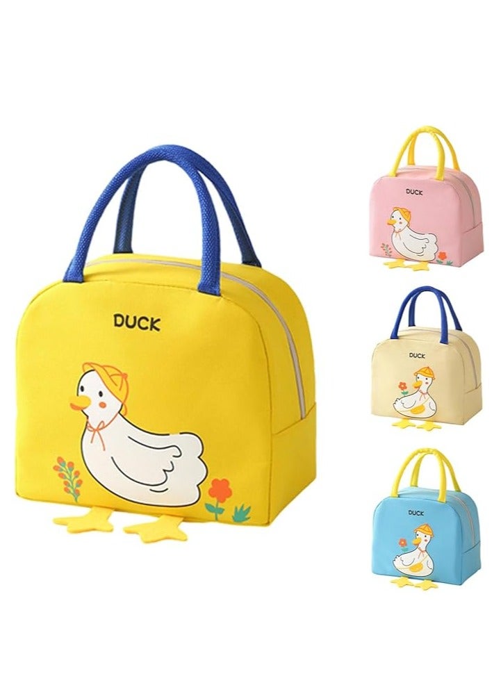 Arabest Insulated Lunch Bag for Women Work, Cute Large Women Lunch Tote Bag Waterproof, Leakproof Lunch Box Women Lunch Purse Bag for Office, Picnic, School (Yellow duck)  - Image 1