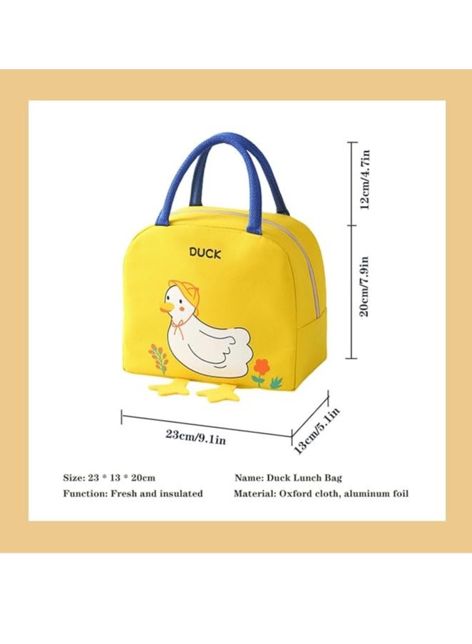 Arabest Insulated Lunch Bag for Women Work, Cute Large Women Lunch Tote Bag Waterproof, Leakproof Lunch Box Women Lunch Purse Bag for Office, Picnic, School (Yellow duck)  - Image 3