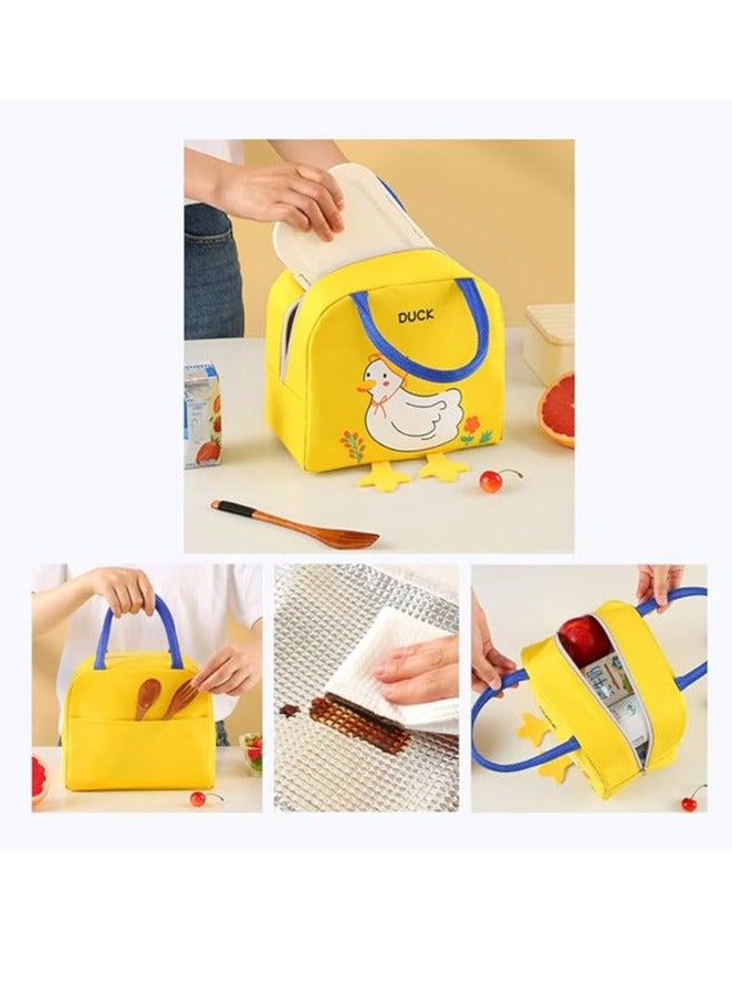 Arabest Insulated Lunch Bag for Women Work, Cute Large Women Lunch Tote Bag Waterproof, Leakproof Lunch Box Women Lunch Purse Bag for Office, Picnic, School (Yellow duck)  - Image 5