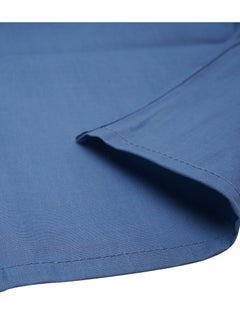 Home-Tex Design 3 Piece Hometex Design King Size Dyed Flat Sheet Set Blue - 1 Flat Sheet (240x260 cm)+ 2 Pillow Covers (50x75 cm)  - Image 4