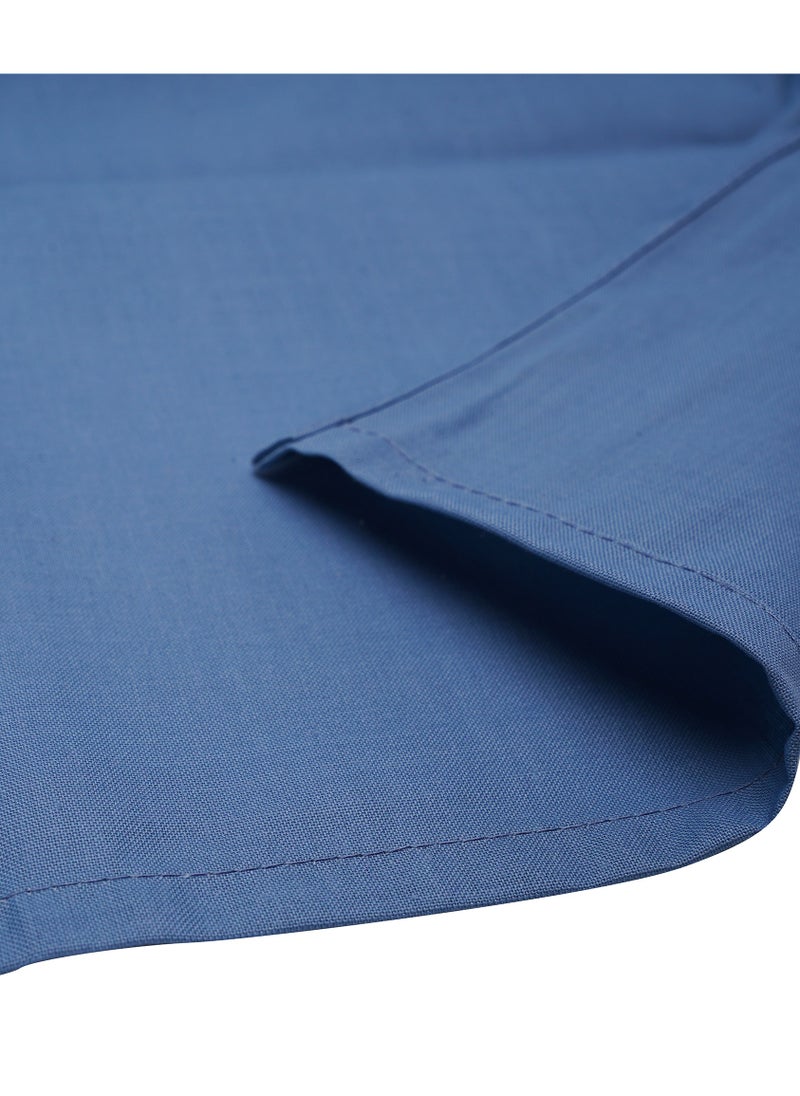 Home-Tex Design 3 Piece Hometex Design King Size Dyed Flat Sheet Set Blue - 1 Flat Sheet (240x260 cm)+ 2 Pillow Covers (50x75 cm)  - Image 4