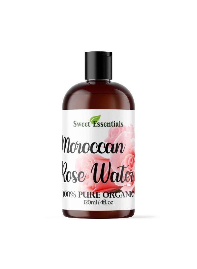 Sweet Essentials Premium Organic Moroccan Rose Water 4oz Imported from Morocco 100 Pure Food Grade No Oils or Alcohol Rich in Vitamin A C Perfect for Reviving Hydrating Rejuvenating Your Face Neck - Image 2