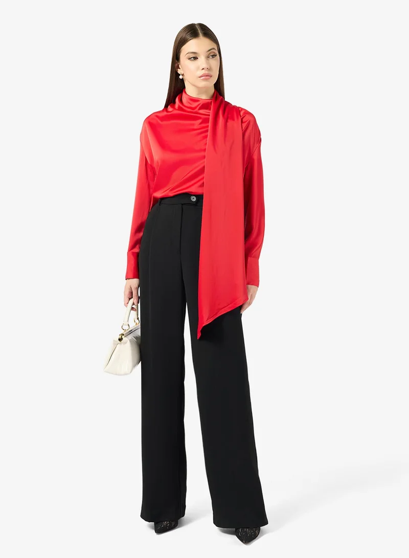 ELLA  Blouse With Scarf Drape for Women | Best Price UAE