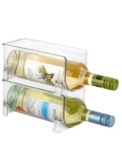 Set of 2 Stackable Wine Storage Rack, Holds Bottles Counter Top Holder