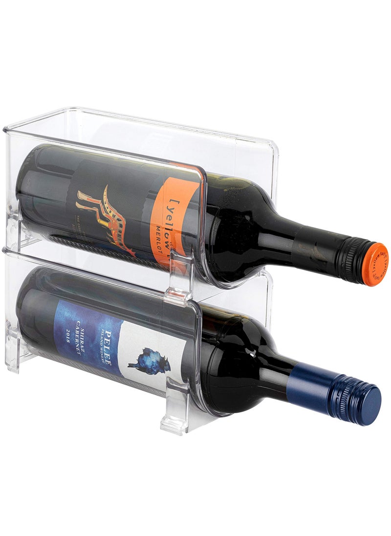 Y&D - Set of 2 Stackable Wine Storage Rack, Holds Bottles Counter Top Holder - Image 1