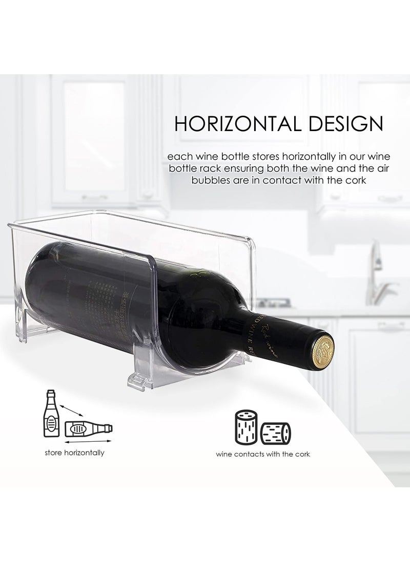 Y&D - Set of 2 Stackable Wine Storage Rack, Holds Bottles Counter Top Holder - Image 1