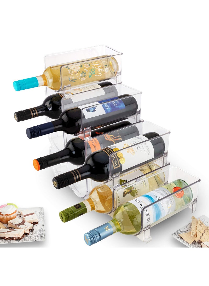 Y&D - Set of 2 Stackable Wine Storage Rack, Holds Bottles Counter Top Holder - Image 1