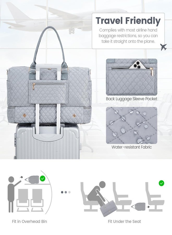 لوف فوك حقيبة سفر لوففوك للنساء، حقيبة نهاية أسبوع مع جيب للأحذية، حقيبة يد مع حقيبة أدوات تجميل، حقيبة رياضية مع جيب مقاوم للماء، طقم حقائب للولادة مكون من 3 قطع - Image 5