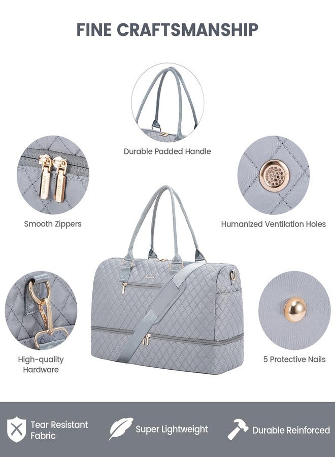 لوف فوك حقيبة سفر لوففوك للنساء، حقيبة نهاية أسبوع مع جيب للأحذية، حقيبة يد مع حقيبة أدوات تجميل، حقيبة رياضية مع جيب مقاوم للماء، طقم حقائب للولادة مكون من 3 قطع - Image 4