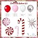 Froova Pink Christmas Balloon Garland Arch Kit 127Pcs Light Pink and Red Silver Balloon with Candy Cane Star Foil Balloons for Christmas Winter Holiday Girls Baby Shower Birthday Party Decorations - Image 4