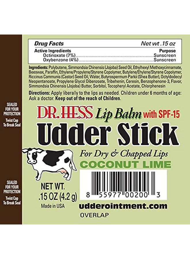 Dr Hess Udder Stick Lip Balm CoconutLime 4 Count - Image 4