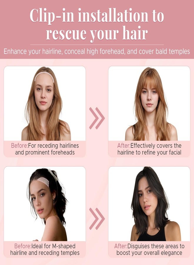 SEGO SEGOHAIR Women's Clip In Human Hair Topper, with 360° 3D Cover Air Bangs - for Thinning Hair, Straight, 11 Inch, Light Brown, 9x12 CM Upgraded Seamless Silk Base, Lightweight, Breathable - Image 3
