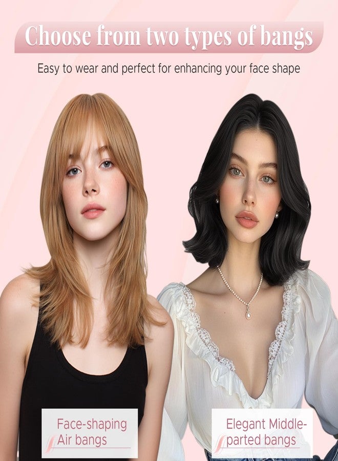 SEGO SEGOHAIR Women's Clip In Human Hair Topper, with 360° 3D Cover Air Bangs - for Thinning Hair, Straight, 11 Inch, Light Brown, 9x12 CM Upgraded Seamless Silk Base, Lightweight, Breathable - Image 4