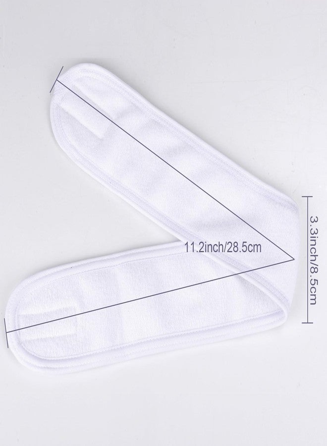 Whaline 60Pcs Spa Facial Headbands Head Wrap Stretch White Cloth Hair Bands for Bath Makeup Sport - Image 2