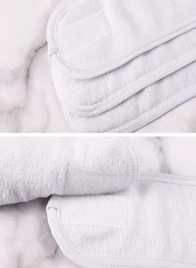 Whaline 60Pcs Spa Facial Headbands Head Wrap Stretch White Cloth Hair Bands for Bath Makeup Sport - Image 5