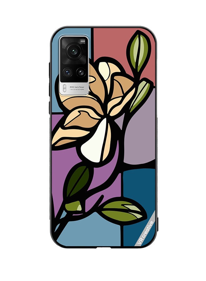 VR CREATIVE Protective Case Cover For Vivo X60 Pro Rose Design Multicolour - Image 1