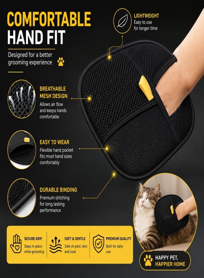AMIAKSHA Dual-Side Pet Hair Removal Glove for Cats and Dogs, Reusable, Breathable Mesh, for Couch, Carpet, Clothing and Car Seats - Image 4