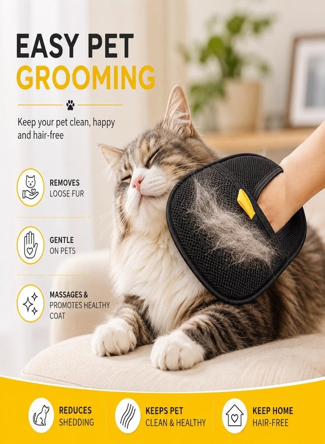 AMIAKSHA Dual-Side Pet Hair Removal Glove for Cats and Dogs, Reusable, Breathable Mesh, for Couch, Carpet, Clothing and Car Seats - Image 3