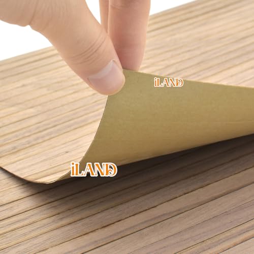 iland أرضيات منزل الدمى iLAND 17x11 2 قطع ملحقات منزل الدمى مصممة لتناسب أثاث منزل الدمى بمقياس 112 ومقياس 16 من الجوز الكلاسيكي - Image 5