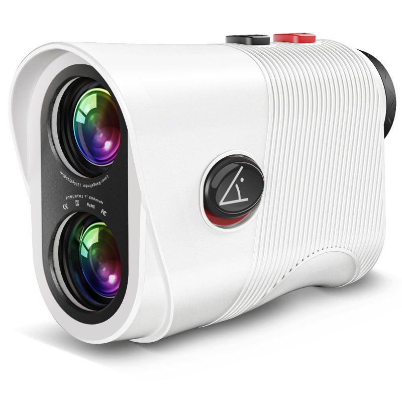 HESAIN Range Finder Golf Rangefinder with Slope, 1200 Yards Laser Range Finder with 7X Magnification, Rechargeable Golf Range Finder with Flag Lock, Vibration, Magnetic, Golf Accessories, White - Image 1