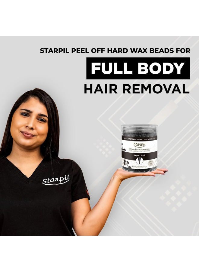 Starpil Wax 600g / 1.3 lb Black Hard Wax Beads for Painless Hair Removal, Stripless Wax Beads, Polymer Blend Low Temperature Wax for Face, Bikini, Brazilian, Legs, Underarm, Back and Chest - Image 4